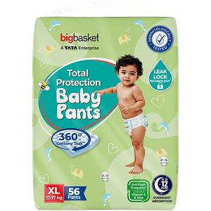 Bigbasket Baby Diapers Pants Xtra Large 56 Pcs Poly Bag