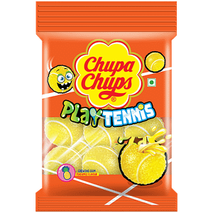 Chupa Chups Tennis Ball Shape Pineapple Flavour Liquid Filled Chewing Gum 672 G Pouch