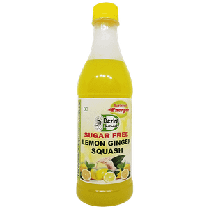 Dezire Squash Lemon Ginger Low Glycemic Sugarless 500 Ml