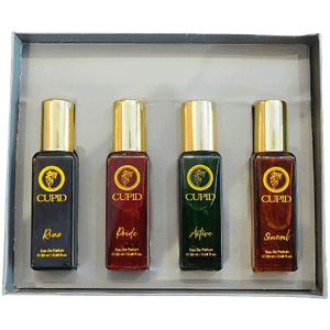 Cupid Eau De Perfume Gift Pack For Men Rizz Sensual Pride Active 80 Ml