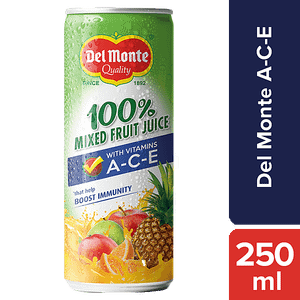 Del Monte 100 Mixed Fruit Juice With Vitamins A C E Boosts Immunity 240 Ml Can